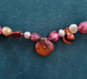 CoinPearlPink Pink Coin Pearl Choker