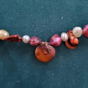 Pink Coin Pearl Choker