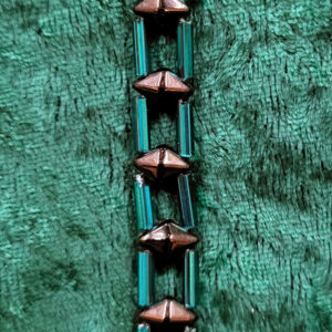 DiamonDuo Ribbon Bracelet - Teal and Brown