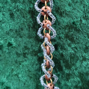 DNA Lentil Bracelet - Copper and Blue