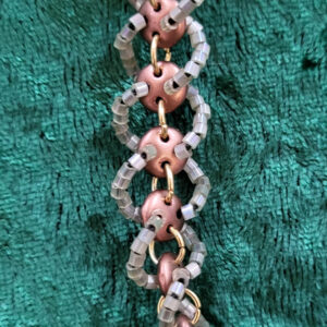 DNA Lentil Bracelet - Copper and Cactus