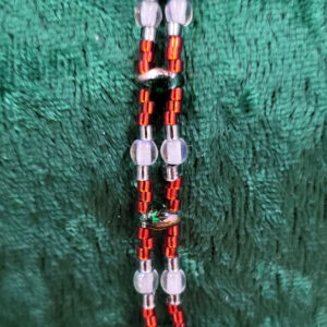 GemDuo Stranded Bracelet - Red and Green