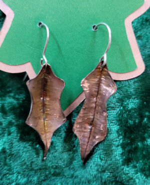Foldformed Copper Earrings - Holly