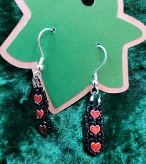 LaceHeartTrioRedBlack Black Lace Heart Trios