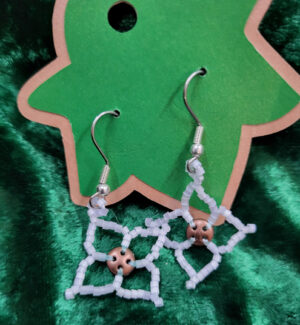 Lentil Flower Earrings - Copper Centre