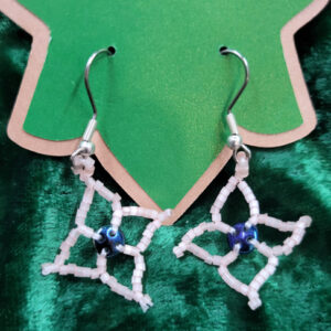 Lentil Flower Earrings - Peacock Centre